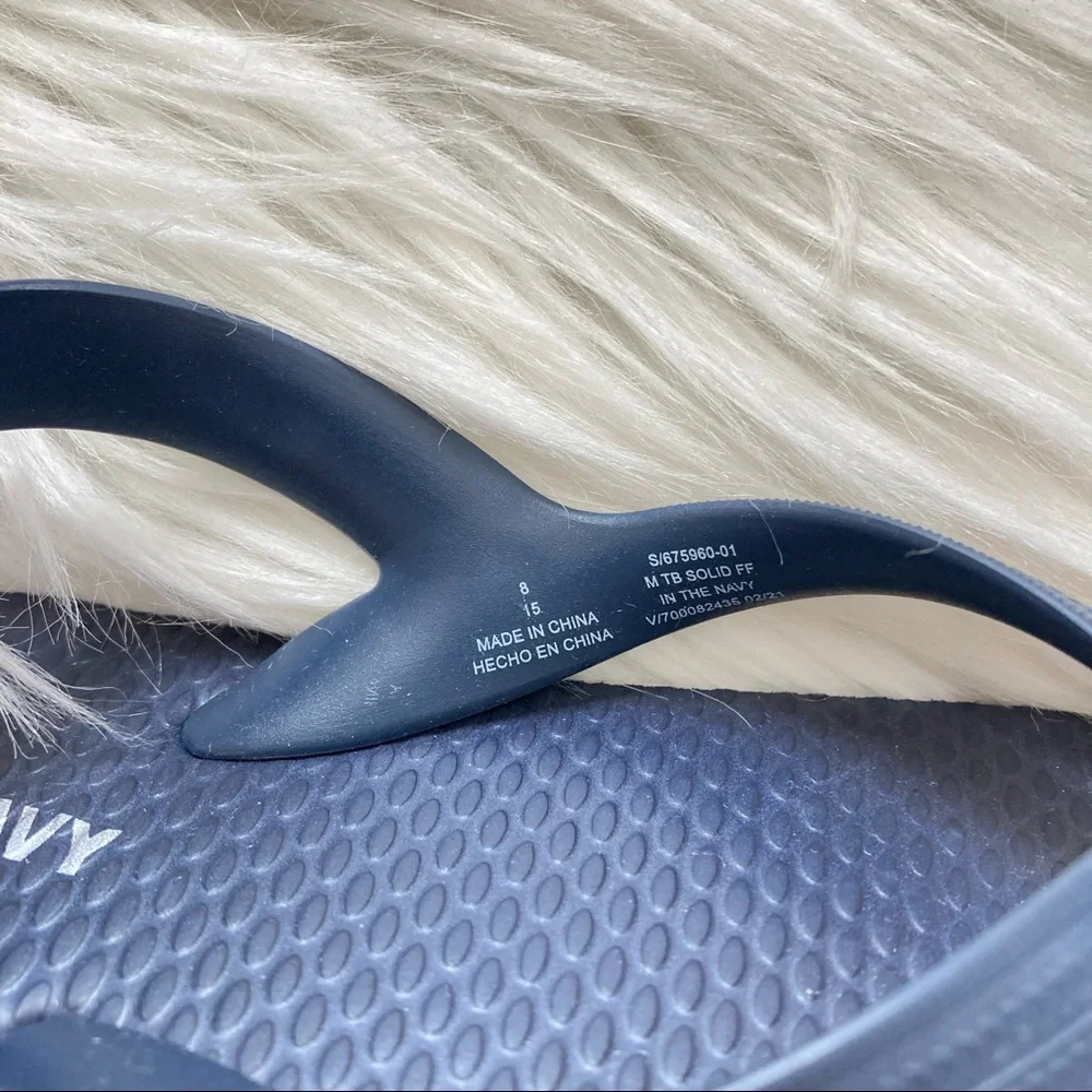 NWT Old Navy Kids Flip Flops Navy Blue